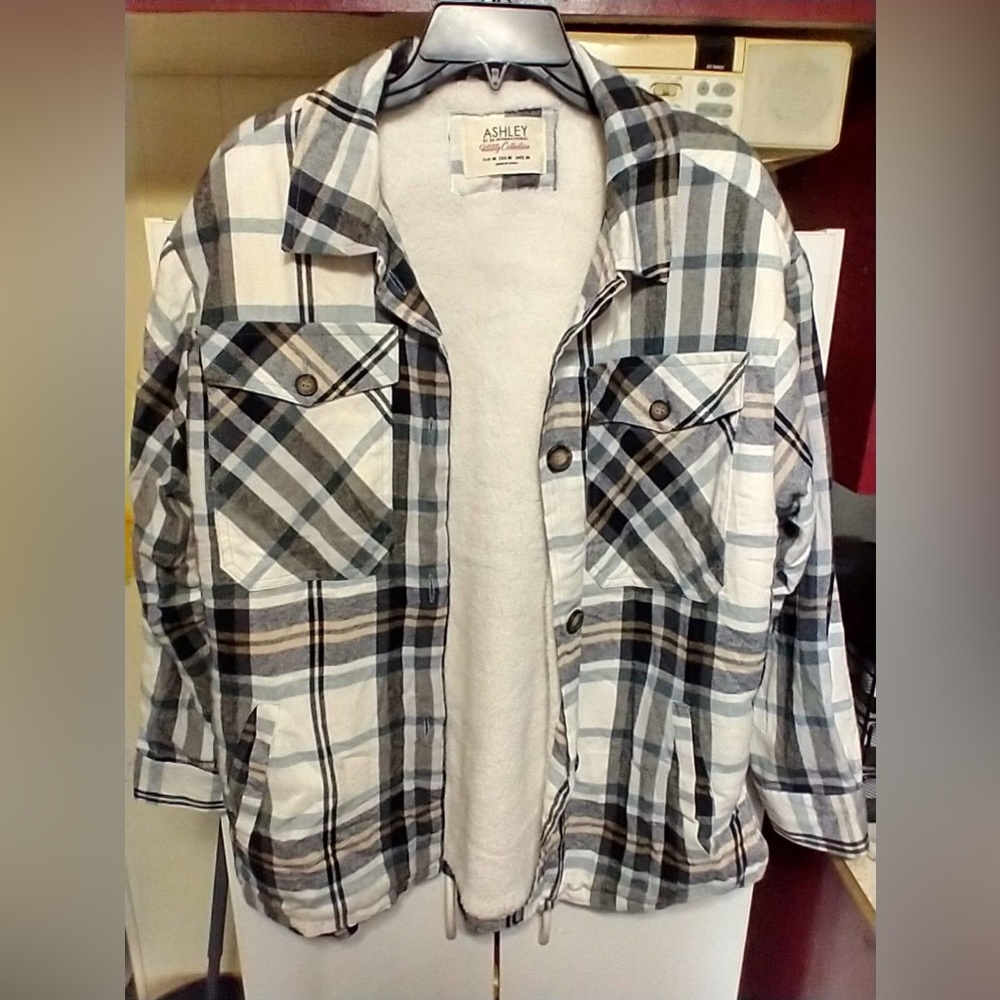 blue ashley by 16 shacket, size M